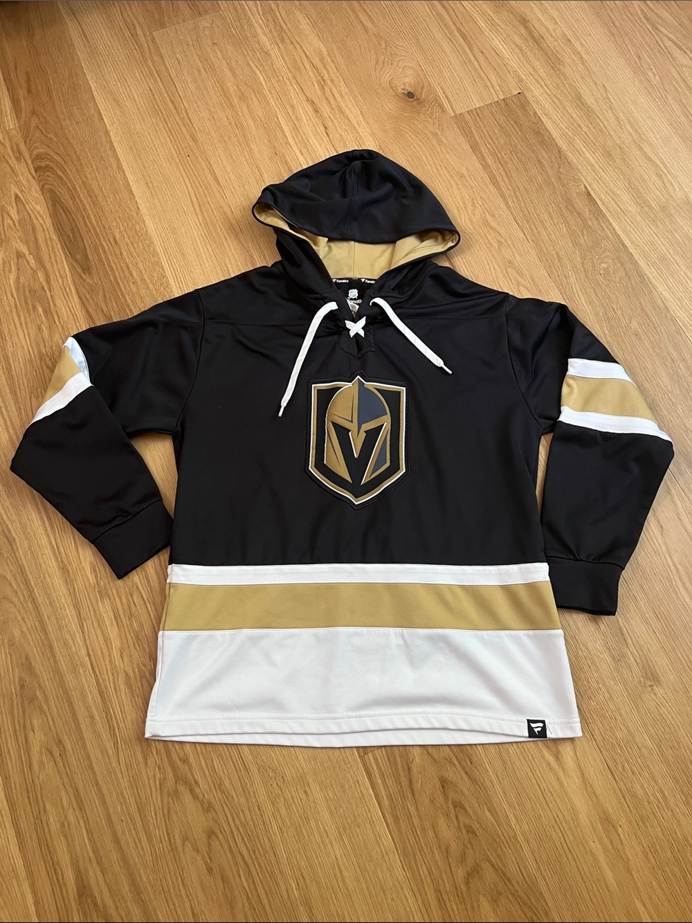 Fanatics NHL Men’s Vegas Golden Knights Black Iconic PowerPlay Lace UpPullover L